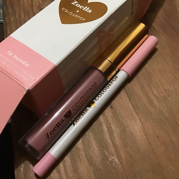 Colourpop zoella lip kit, liquid lipstick, liner